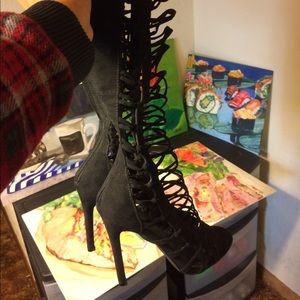 Size 6.5 Gladiator Heels Worn Twice